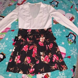 White With Flowers Dress